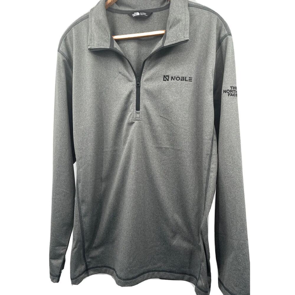 The North Face Mens Tech Glacier 1/4 Zip Pullover Gray Outdoor Hiking XL Noble